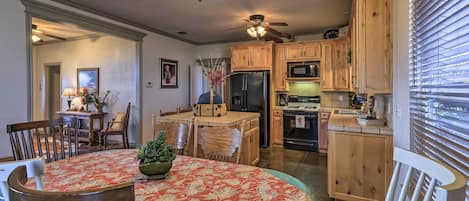 Experience the beauty of Texas you stay at this Godley ranch home.
