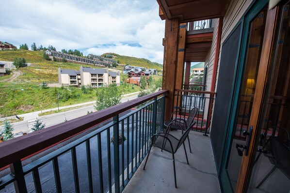 Sit out on your private balcony and breathe the fresh mountain air (views may vary).