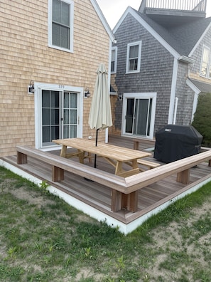 Newly enlarged front deck