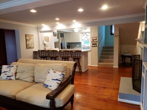 Looking into kitchen from family area
