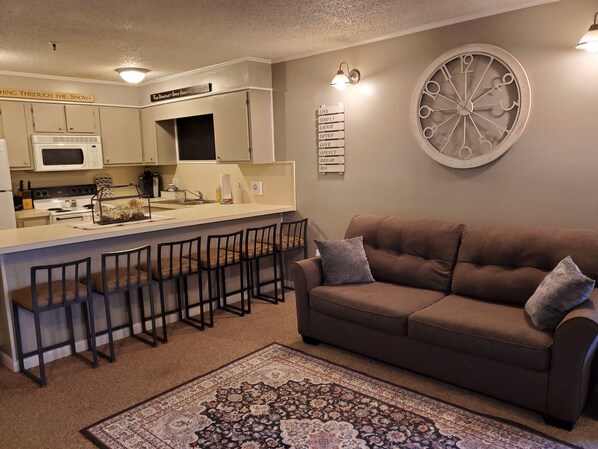 Sofa Bed & Dining Area