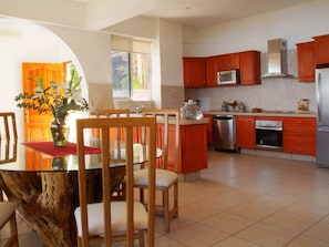 Dining Area and Kitchen (modern, open plan)