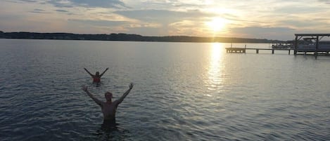 Sunset swimming!