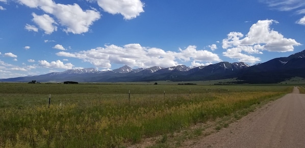 Driving to our house in Wet Mountain Valley