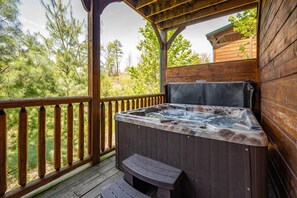 Hot Tub on the lower deck, just outside the game room.