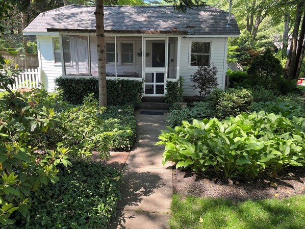 front of Cottage 5 and screened porch