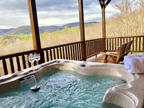 Hot Tub with a view of Mountains