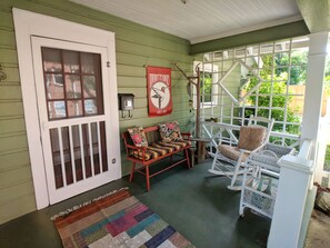 Side porch.