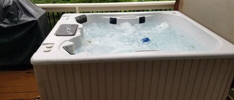 Newly Added 4-5 Person Hot Tub! Just Outside Main Floor Bedroom.