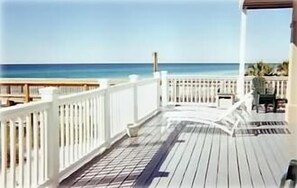 Large Deck on Beach Level Unit Overlooking the Beach and Gulf of Mexico!