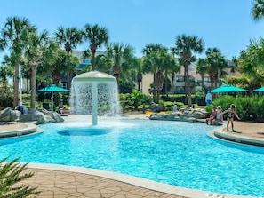 Sterling Shores has the most beautiful pools and grounds with Palm trees galore
