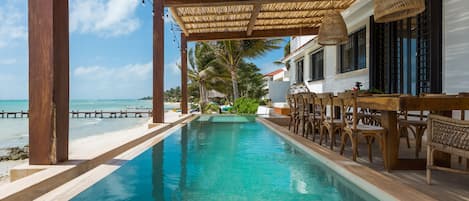 Directly In front Infinity Pool, Looking South.  Walk For Hours on This Beach!