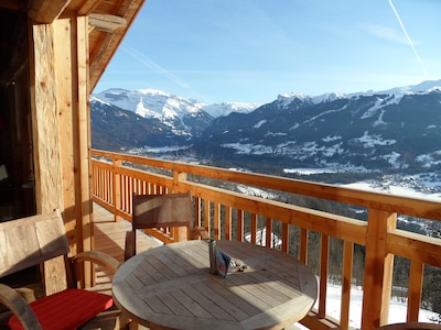 Excepcional, Chalet de lujo con vista al increíble en la estación de esquí de Grand Massif