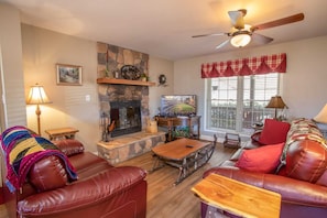 Living Room at Hawkes Nest with comfy Furniture