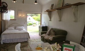 Inside barn - with view to main house