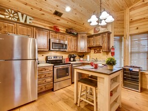 Stainless Appliances - Beautiful Kitchen with wine fridge