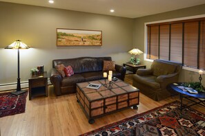 living room, leather sofa