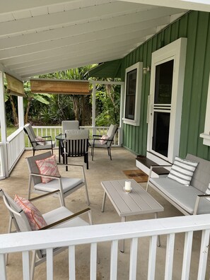 Lanai is a favorite spot to enjoy family, meals and good company. 