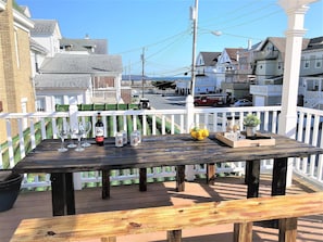 Grill, seating for 12-18, 
prep bar, ocean views, and good times!