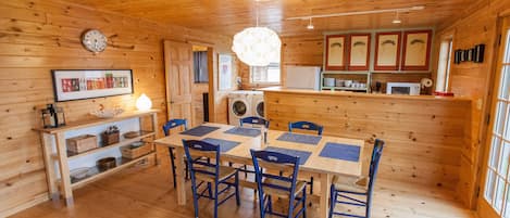 Dining room and kitchen