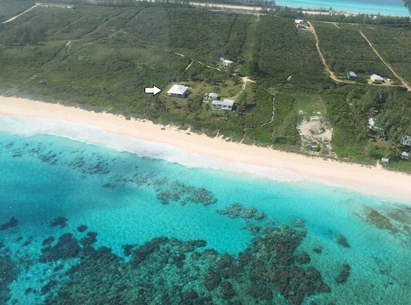 Atlantic Sunrise beachfront home on a spectacular and pristine pink sand beach