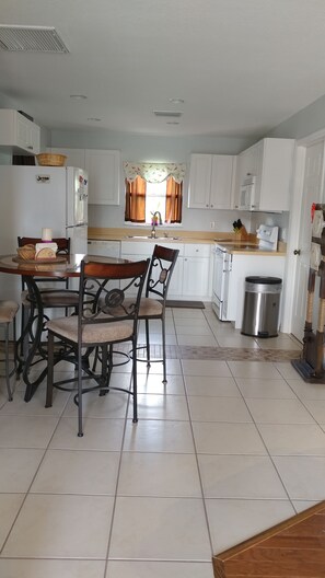 kitchen with open floor plan
