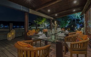 Private dining on the beach deck
