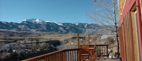 View off Deck.  Electric Peak is the 2nd highest in Yellowstone