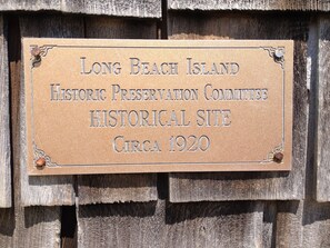 Plaque from Long Beach Island Historic Preservation Committee- Circa 1920.