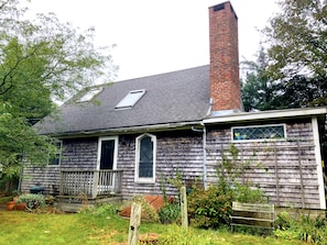 The house is located on a quiet dead-end residential street. 