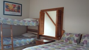 Bedroom 3: Queen plus bunks.  Sleeps 4