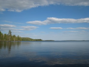 View across lake to 17,000 acre Moosehorn National Wildlife Refuge