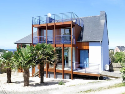 LARGE VILLA at ABER WRAC'H; classified 4 STARS 14 pers. (, 18 poss)) sea view spa sauna 