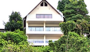 View of villa from beach