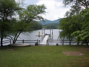 One of the boat docks with the ramp next to it.