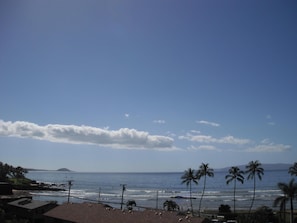 view from lanai - surfers, beaches, beauty!