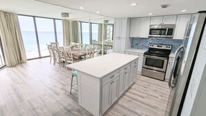 Large kitchen/dining area. 