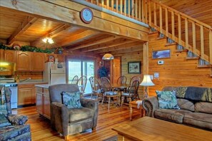 Living Room, Dining Room and Kitchen
