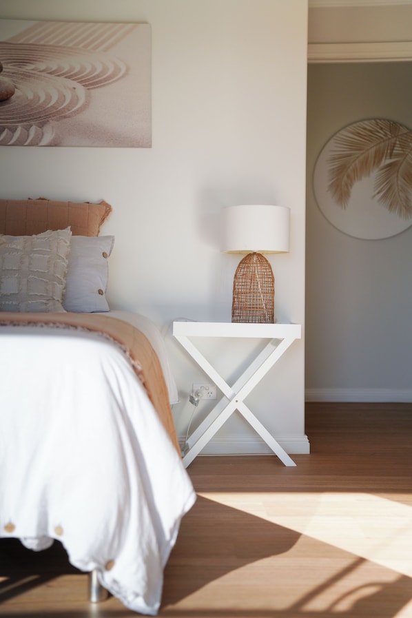 Bedroom 1. Complete with luxury linen and fresh flooring ...