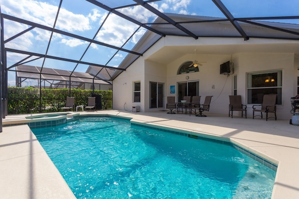 Pool Area with TV