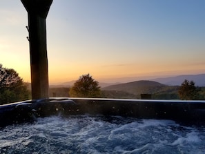 Glorious sunset views from the hot tub. #hottub