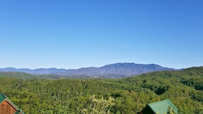 View of Mount LeConte from the back deck