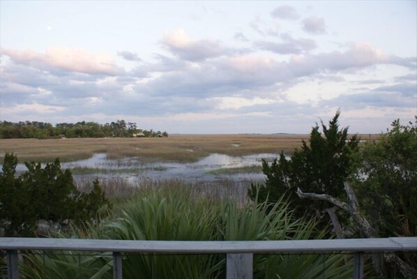 View from the deck at high tide