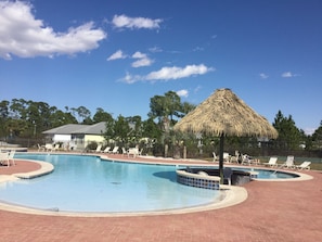 Large Pool w/Covered Gazebo & Zero Entry area for young children