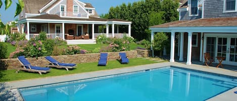 Main house on left, guest house on right