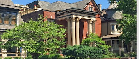 The front of the house on a beautiful Summer day.