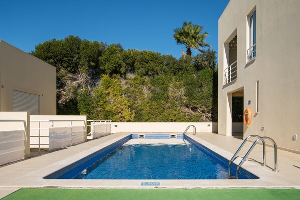 Front door by the pool steps