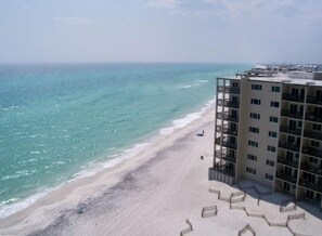 VIEW FROM LIVING ROOM BALCONY - CAN SEE SAN DESTIN ON A CLEAR DAY!!!!