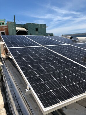 No worries about electricity outages.  We have solar power and water cisterns. 