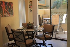 Dining room and dining patio area